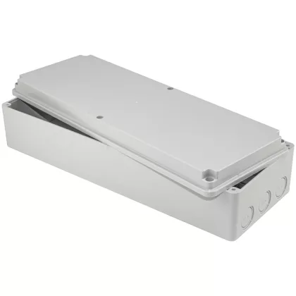   TRACON MED35128 Elektronikai doboz, világos szürke, teli fedéllel 350x125x80, IP54