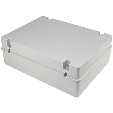 TRACON MED403013 Elektronikai doboz, világos szürke, teli fedéllel 400x300x130, IP67