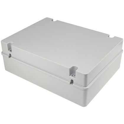   TRACON MED403013 Elektronikai doboz, világos szürke, teli fedéllel 400x300x130, IP67