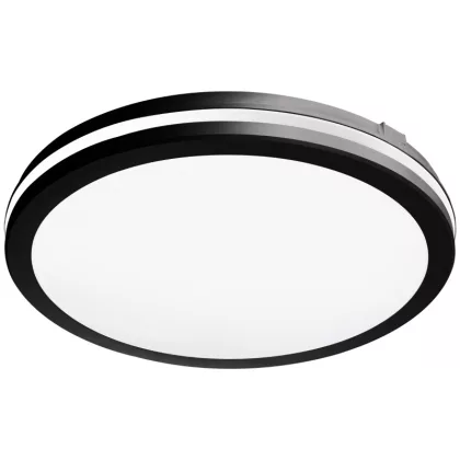   TRACON MFKBL20CCT LED mennyezeti lámpa színhőállító kapcsolóval,fekete 230V,50Hz,20W, 2000lm, 3000K/4000K/6500K, IP65,D=200mm,EEI=F