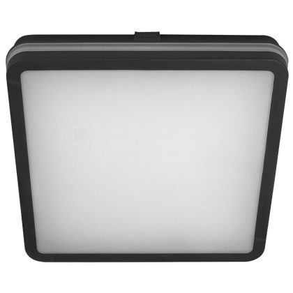  TRACON MFKNBL24CCT LED mennyezeti lámpa színhőállító kapcsolóval,fekete 230V,50Hz,24W, 2500lm, 3000K/4000K/6500K, IP65,D=290mm,EEI=F