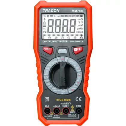 TRACON MM78C Digitális multiméter TRMS ACV, DCV, ACA, DCA, TRMS, Ohm, Hz, C, °C, dioda, NC TRACON MM78C Digitális multiméter TRMS ACV, DCV, ACA, DCA, TRMS, Ohm, Hz, C, °C, dioda, NC