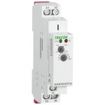   TRACON NARIDOFFS Elengedéskésleltetéses tápfeszültség vezérelt időrelé AC/DC 12-240V, 0,1s-10m, 16A/AC1, 250VAC/24VDC