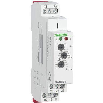 TRACON NARIST Csillag-delta időrelé AC/DC12-240V, t1:0,1s-10min t2:0,1s-1s 16A/AC1, 250VAC