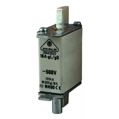 TRACON NK00C-63 Kiütőszeges késes biztosító Un=500V AC, 63A, 00C, 100kA/500VAC, gG