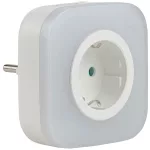   TRACON NLK Éjszakai fény fényérzékelővel 230VAC, 50Hz, 0,5W, 3000K, 10lm, 1xSCHUKO