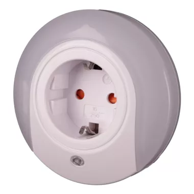 TRACON NLSCHUKO Éjszakai fény érzékelővel 230VAC, 50Hz, 0,42W, 15lm, CDS, 1xSCHUKO