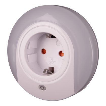 TRACON NLSCHUKO Éjszakai fény érzékelővel 230VAC, 50Hz, 0,42W, 15lm, CDS, 1xSCHUKO