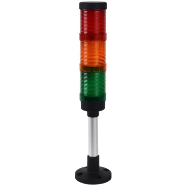 TRACON NYG3-50RYG Fényjelző oszlop, függőleges alap, (hangjelző nélkül) AC230V, 3 R,Y,G, IP65