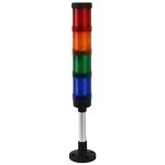   TRACON NYG3-50RYGB Fényjelző oszlop, függőleges alap, (hangjelző nélkül) AC230V, 4 R,Y,G,B, IP65