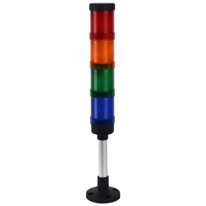 TRACON NYG3-50RYGB Fényjelző oszlop, függőleges alap, (hangjelző nélkül) AC230V, 4 R,Y,G,B