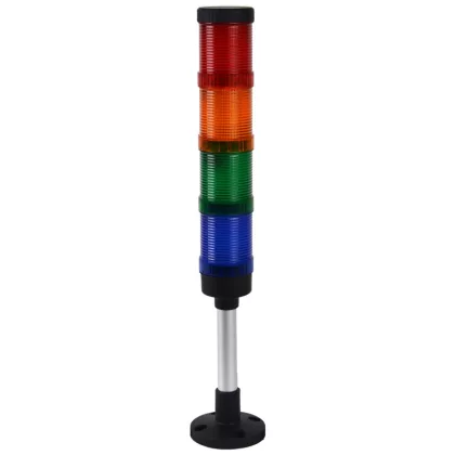   TRACON NYG3-50RYGBM Fényjelző oszlop, függőleges alap, (hangjelzővel) AC/DC24V, 4 R,Y,G,B, IP65, 80dB