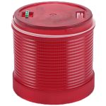   TRACON NYG3-7024R Fényjelző oszlop, piros fényűhenger, hangjelzéses aljzathoz 24V AC/DC, IP65