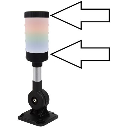   TRACON NYG3-70KITAC230 Fényjelző oszlop alapcsomag (talp, rúd, fedelek, duda, kábel 230V AC, IP65, 80 dB