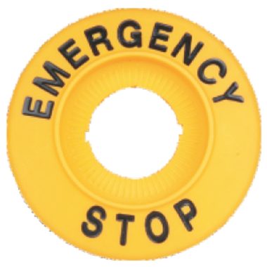TRACON NYG3-ES60H EMERGENCY STOP lap, magasított d=60mm, h=8mm, ABS