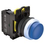 TRACON NYG3-HB Kiálló nyomógomb, kék 1×NO, 5A/230V AC-15, IP65