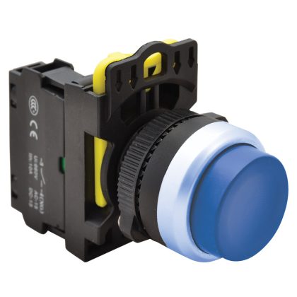 TRACON NYG3-HB Kiálló nyomógomb, kék 1×NO, 5A/230V AC-15, IP65