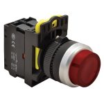 TRACON NYG3-HLR Világító nyomógomb, kiálló, piros 1×NC, 5A/230V AC-15, IP65, LED 230V AC/D