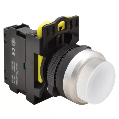 TRACON NYG3-HW Kiálló nyomógomb, fehér 1×NO, 5A/230V AC-15, IP65