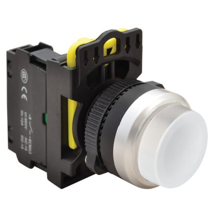 TRACON NYG3-HW Kiálló nyomógomb, fehér 1×NO, 5A/230V AC-15, IP65