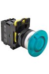 TRACON NYG3-MLB Gombafejű világító nyomógomb,kék 1×NO, 5A/230V AC-15, IP65, 40mm, LED 230V