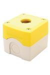 TRACON NYGD-1YE Összeállított tokozat nyomógombokhoz, sárga, 1-es d=22,5, IP65, 2×PG-13,5