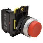 TRACON NYK3-HR Kiálló nyomókapcsoló, piros 1×NC, 5A/230V AC-15, IP42