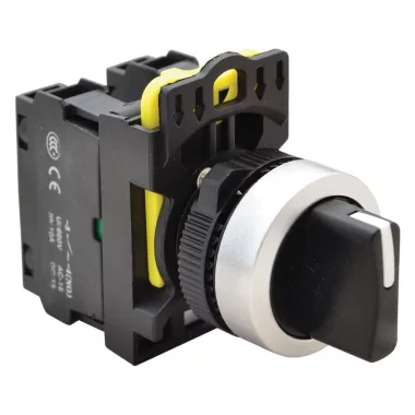 TRACON NYK3-S32BK Karos kapcsoló, háromállású, rugóvisszatérítéses jobbról 2×NO, 5A/230V AC-15, IP65