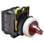 TRACON NYK3-SL21R Világítókaros kapcsoló, piros,LED, kétállású 1×NO+1×NC, 5A/230V AC-15, I