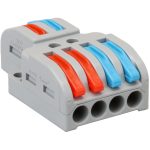 TRACON OVO2P24 Többpólusú csavar nélküli vezetékösszekötő, nyitható 0,5-4mm2, 32A, 400VAC 