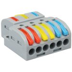 TRACON OVO3P36 Többpólusú csavar nélküli vezetékösszekötő, nyitható 0,5-4mm2, 32A, 400VAC 