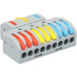 TRACON OVO3P39 Többpólusú csavar nélküli vezetékösszekötő, nyitható 0,5-4mm2, 32A, 400VAC 