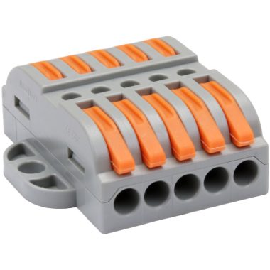 TRACON OVOFT55 Csavar nélküli vezetékösszekötő, toldó, nyitható 0,5-4mm2, 32A, 400VAC 5P