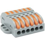 TRACON OVOFT66 Csavar nélküli vezetékösszekötő, toldó, nyitható 0,5-4mm2, 32A, 400VAC 6P