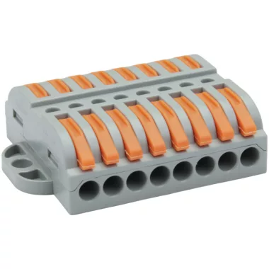 TRACON OVOFT88 Csavar nélküli vezetékösszekötő, toldó, nyitható 0,5-4mm2, 32A, 400VAC 8P