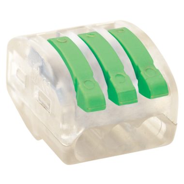 TRACON OVOT2,5-3 Csavar nélküli vezetékösszekötő, nyitható átlátszó 0,75-4mm2, 32A, 400VAC