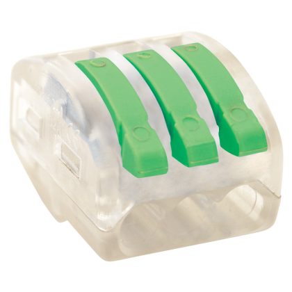 TRACON OVOT2,5-3 Csavar nélküli vezetékösszekötő, nyitható átlátszó 0,75-4mm2, 32A, 400VAC