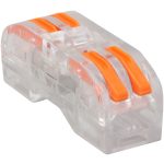   TRACON OVOTT22 Csavar nélküli vezetékösszekötő, toldó, nyitható, átlátszó 0,5-4mm2, 32A, 400VAC 2P