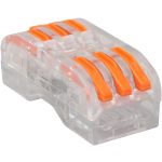TRACON OVOTT33 Csavar nélküli vezetékösszekötő, toldó, nyitható, átlátszó 0,5-4mm2, 32A, 4
