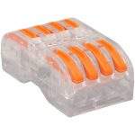 TRACON OVOTT44 Csavar nélküli vezetékösszekötő, toldó, nyitható, átlátszó 0,5-4mm2, 32A, 4
