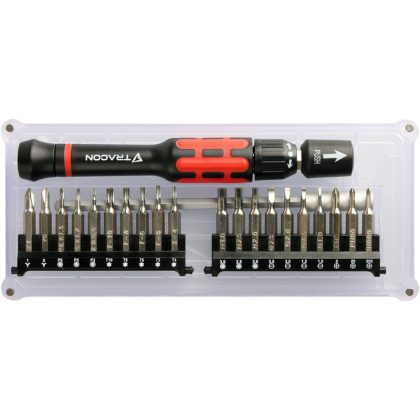 TRACON PCS22 Precíziós racsnis csavarhúzó készlet 20 bit