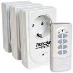 TRACON RCS13 Távkapcsolós csatlakozóaljzat, 3 aljzat, 1 távírányító 230VAC, 50Hz, 3600W, I