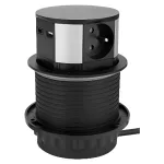   TRACON RE1003USB Asztali aljzat (előugró) 3xSchuko, USB-A, USB-C, max. 16A, 230VAC, 3680W, H05VV-F
