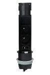 TRACON RE603USB Asztali aljzat (kihúzható) 3xSchuko, USB-A, USB-C, max. 16A, 230VAC, 3680W