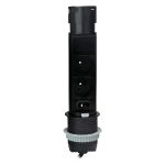 TRACON RE603USB Asztali aljzat (kihúzható) 3xSchuko, USB-A, USB-C, max. 16A, 230VAC, 3680W