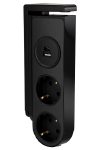 TRACON RECS2USB Asztali aljzat (csiptethető) 2xSchuko, USB-A, USB-C, max. 16A, 230VAC, 368