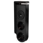 TRACON RECS2USB Asztali aljzat (csiptethető) 2xSchuko, USB-A, USB-C, max. 16A, 230VAC, 368