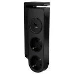   TRACON RECS2USB Asztali aljzat (csiptethető) 2xSchuko, USB-A, USB-C, max. 16A, 230VAC, 3680W, H05VV-F