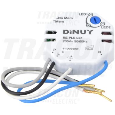 TRACON REPLELE1 Fényerő-szabályzó modul, szerelvénydobozba, 3 vezetékes 230 VAC, 50 Hz, 50/100/350 W