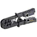  TRACON RJT Vágó- ,csupaszító- és présszerszám teszterrel RJ45, RJ11, RJ12